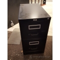 Black 2 Drawer Vertical Letter File Cabinet, Locking